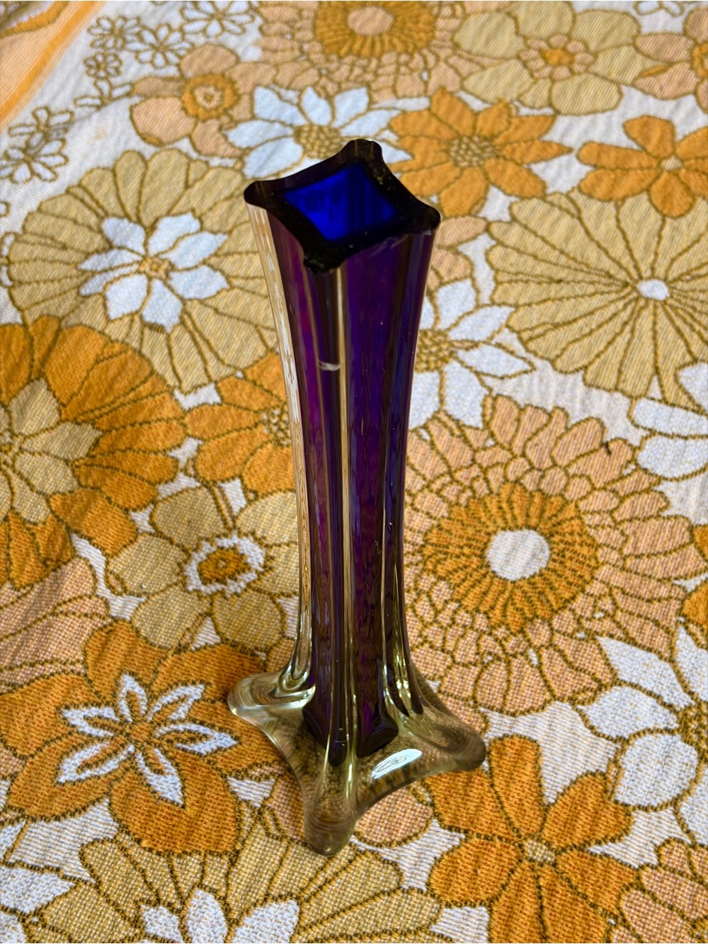 💙🪐✨ Vintage 60s Cobalt Blue Swung Bud Vase ✨🪐💙 - Picture 1 of 9